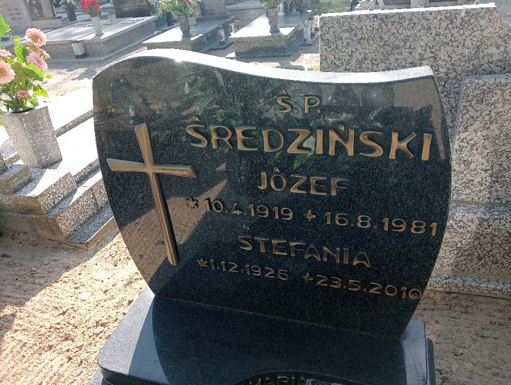 Józef Średziński 1919 Mosina - Grobonet - Wyszukiwarka osób pochowanych