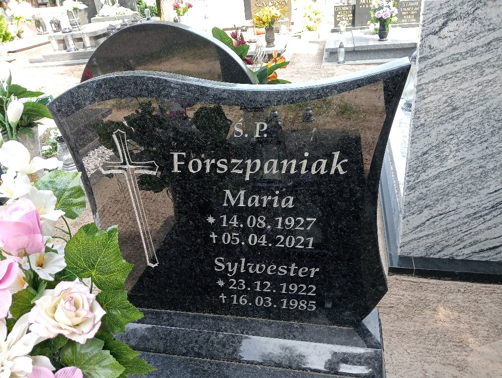 Maria Forszpaniak 1927 Mosina - Grobonet - Wyszukiwarka osób pochowanych
