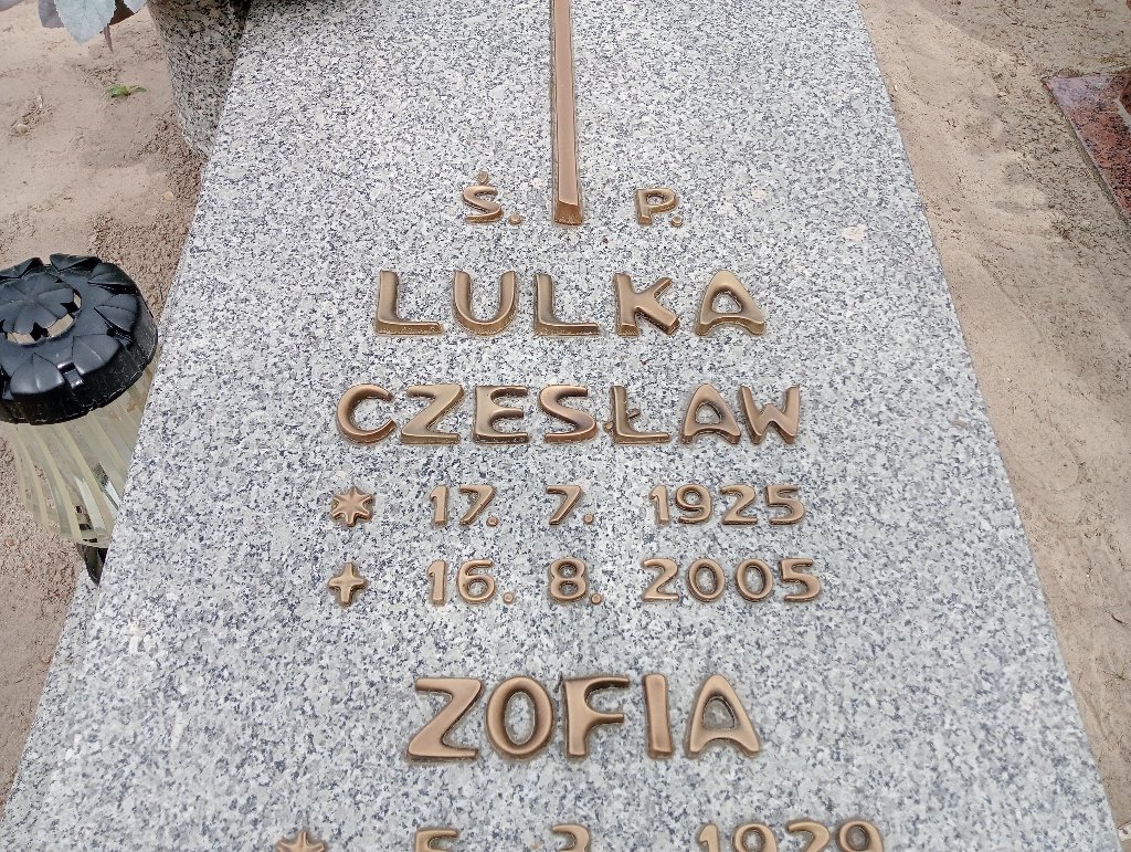 Czesław Lulka 1925 Mosina - Grobonet - Wyszukiwarka osób pochowanych
