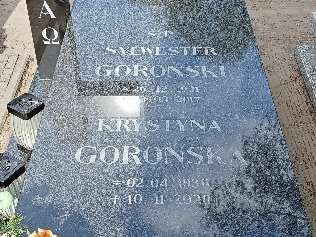 Sylwester Goroński 1931 Mosina - Grobonet - Wyszukiwarka osób pochowanych