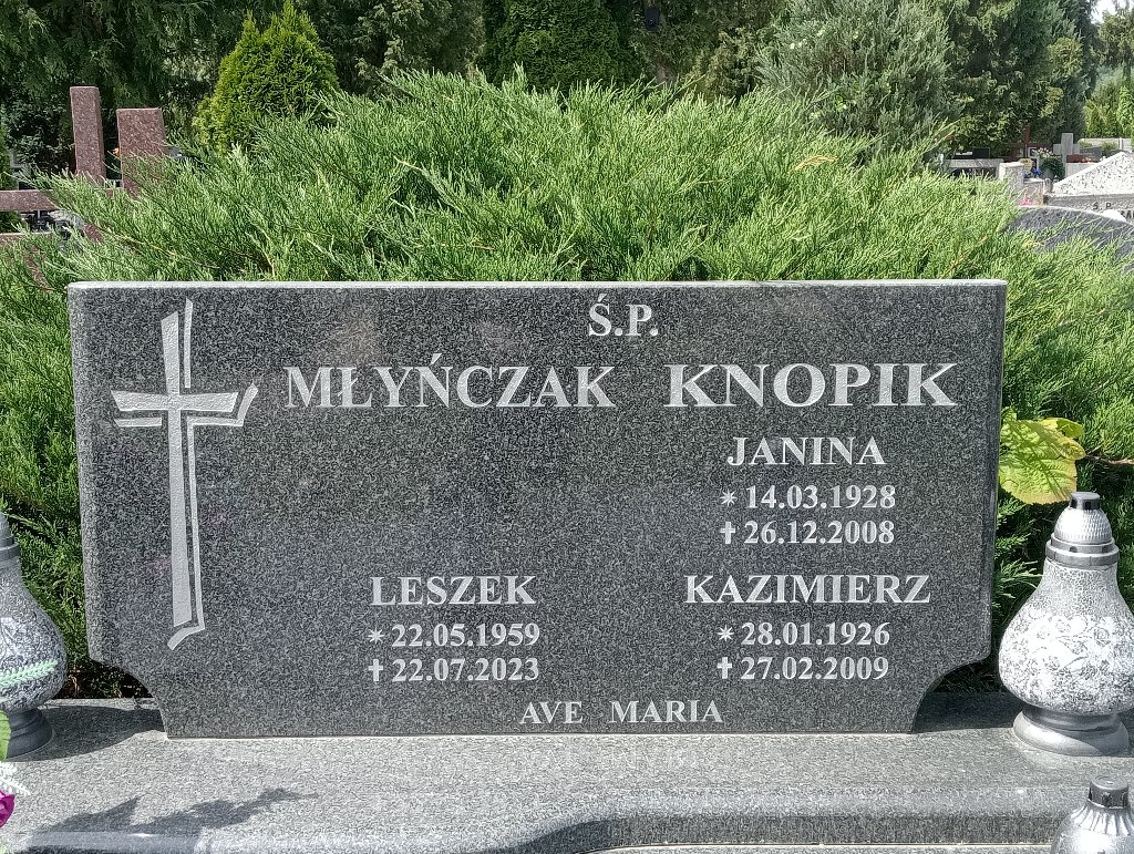 Janina Knopik 1928 Mosina - Grobonet - Wyszukiwarka osób pochowanych